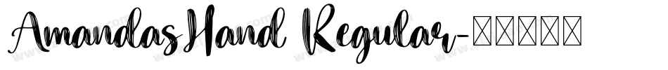 AmandasHand Regular字体转换